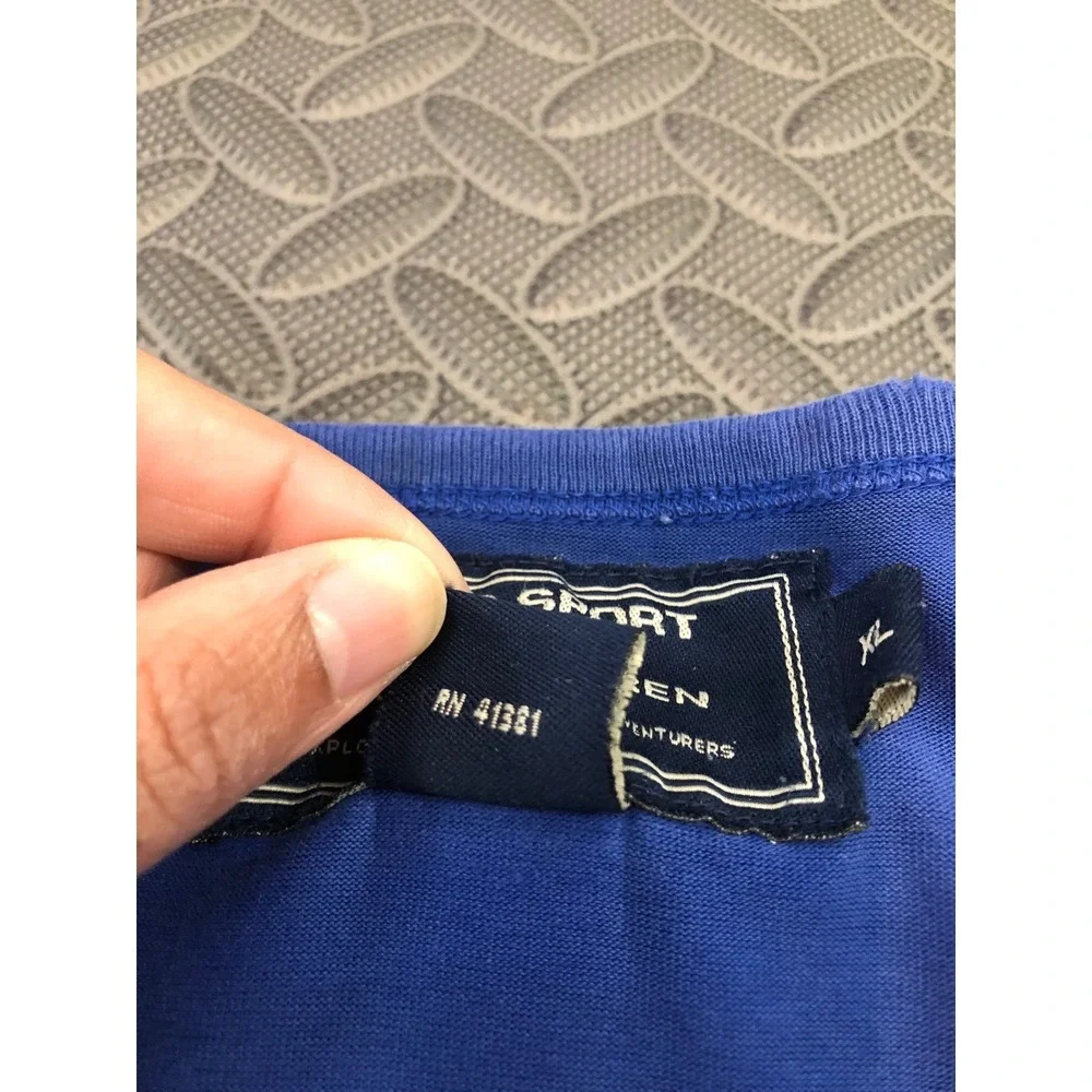 Polo Sport Ralph Lauren Long Sleeve T-Shirt Mens XL Blue Graphic PSRL 1967